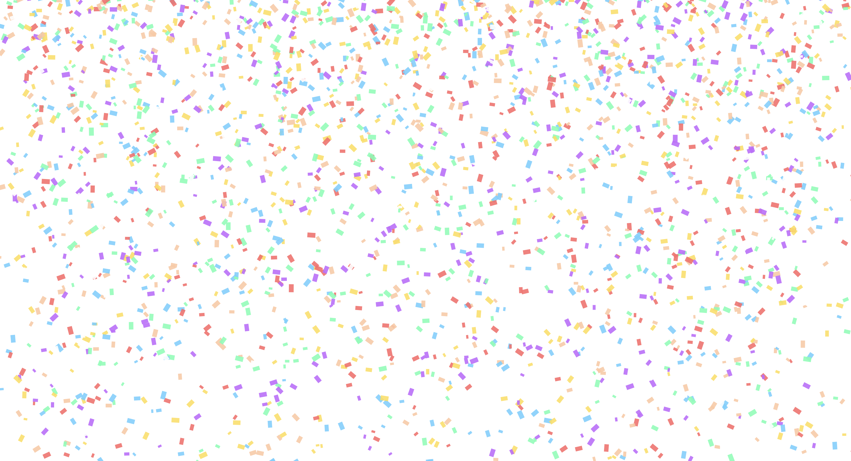 Screenshot of the confetti